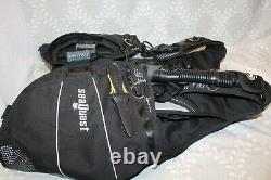 Aqualung Seaquest Pro QD+ BCD with Air Source Inflator, Hose Size Large Excellent