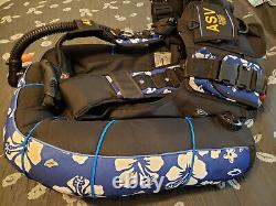 BLUE Black ASV SCUBA Diving USA Made BCD Buoyancy Control Device Size XL USED