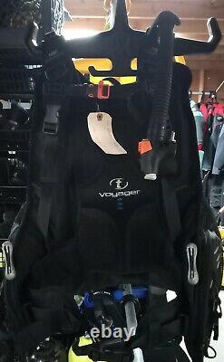 Black TUSA Voyager BCJ-1800 BCD Weight Integrated for Scuba