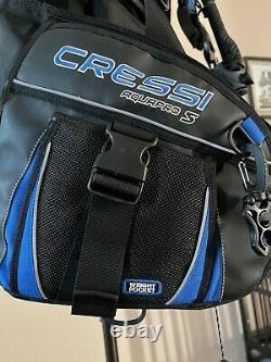 Cressi Scuba BCD Aquapro 5 Black /Blue Excellent Cond. Adult XL