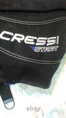Cressi Start BCD Black/Blue/White Scuba Diving Vest Size Medium-Very Nice
