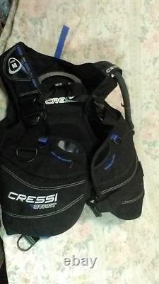 Cressi Start BCD Black/Blue/White Scuba Diving Vest Size Medium-Very Nice