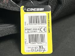 Cressi Start Pro 2.0 XL Jacket Style Scuba Diving Vest Black New