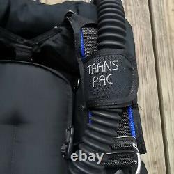 Dive Rite Trans Pac Harness with Rec Wing BCD BC M L Scuba Blue Mint Condition