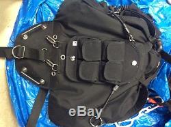 Gently used, dive rite side mount, wing, harness, bcd size L very adjustable