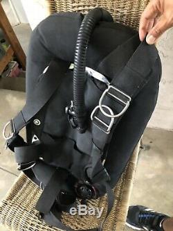 Hollis S38 Single Tank Wing Scuba BCD, Backplate Crotch Strap, Harness, Dive BC