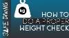 How To Check Your Scuba Weights