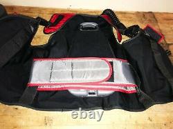 MEN'S LARGE DACOR Scuba Vest Bouyancy Compensator Red / Black MODEL 6327