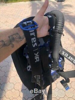 Mares Blue Battle Single Backplate and Wing Set XR Line Scuba Diving New