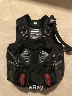 Mares Dragon BCD Large Black MRS Weight Pockets Scuba Excellent Condition