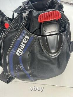 Mares Vector/Epic Scuba Diving Weight Vest Black Sz Medium With Back Protection