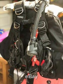 Medium Zeagle Tech BC withRip Cord System MEDIUM All Black SCUBA Diving BCD