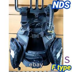 NDS BCD F type size S black scuba Large Buoyancy Compensator Vest USED
