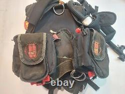 OMS Harness Back Pack With 45 Pound Wing Scuba BCD with weight system L XL