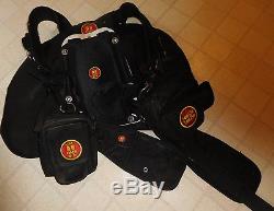 OMS system scuba BCD harness/wing/back plate, diving gear, storage packs lot