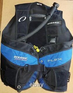 Oceanic quick lock release flex Scuba Diving Vest Size large light used