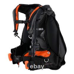 Open Box Aqua Lung Pro HD Scuba Dive Compact BCD Black/Grey/Orange S/M
