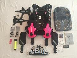 ScubaPro Hydros Pro BC BCD Women L Large Pink or Black Only 9 Dives Plus Extras
