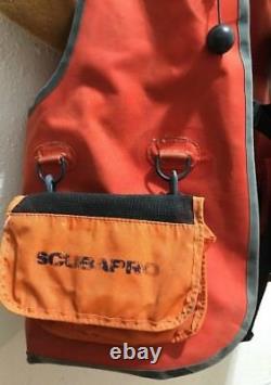 ScubaPro SCUBA Diving Buoyancy Stabilizing Adjustable Vest Size Medium Orange
