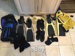 Scuba Diving Equipment Lot Everything You Need 3 Wetsuits, BCD, Regulator +++