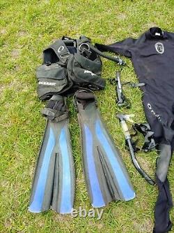 Scuba diving gear. Everything together as pictured