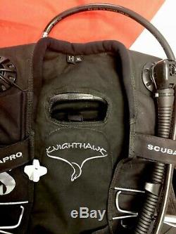 Scubapro Bcd Nighthawk Black Size XL Back Inflate Way Cool