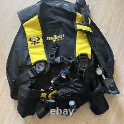 SeaQuest Balance SCUBA vest BCD diving yellow size L With Dive Knife Sub Duck
