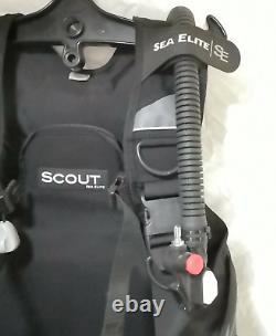 Sea Elite Scout Scuba Dive BC BCD Vest Releasable Weight Integrated Medium MD M
