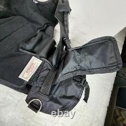 Seaquest Aqualing Mens Large Scuba Vest Black Made in USA Adjustable Waist