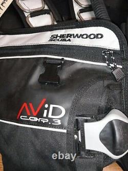 Sherwood Avid CQR-3 Scuba Diving BC/BCD Weight Integrated Buoyancy Compensator L