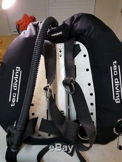 Sopras Sub Doubles Tec Diving Bcd Harness 45 Lb Lift Wing Ss Backplate Scuba