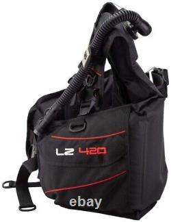 Sopras Sub LZ420 BCD Jacket Style Large Pockets Scuba Diving, Black/Red, X-Large