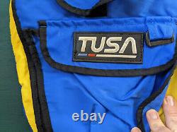 TUSA Large L diving vest Scuba Buoyancy Compensator Blue Yellow