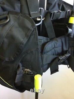 US DIVERS AQUA LUNG COUSTEAU RDS BCD with Weight Pockets Size L -As Pictured