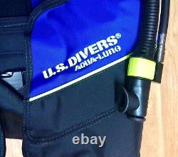 U. S. Divers Aqua Lung Cousteau Scuba Diving Blue & Black BCD Men's M Vest NEW