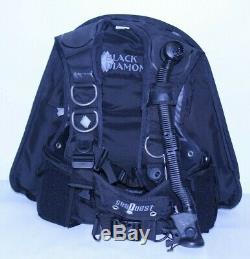 Used Sea Quest Black Diamond BCD Scuba Weight Integrated M/L Airsource Inflator