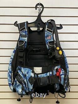 Zeagle Ranger BCD with Rip Cord System Medium Blue Camo Scuba Diving Free Shipping
