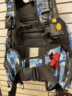 Zeagle Ranger BCD with Rip Cord System Medium Blue Camo Scuba Diving Free Shipping