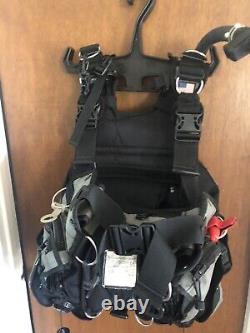 Zeagle Ranger Durable LTD Scuba Diving BC BCD with Rip Cord System LARGE All Black