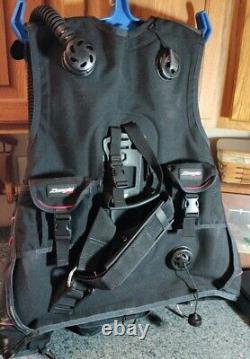Zeagle Resort BCD Size LG Large Black/Red with Drop System Scuba Divers Underwater